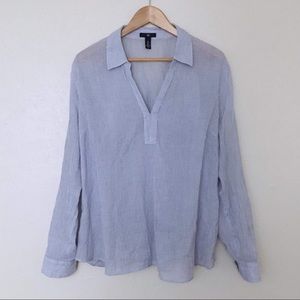 Gap; Pinstripe Henley Blouse